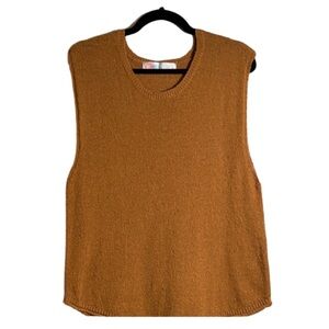 Free People Sleeveless Knit Tank in Warm Caramel